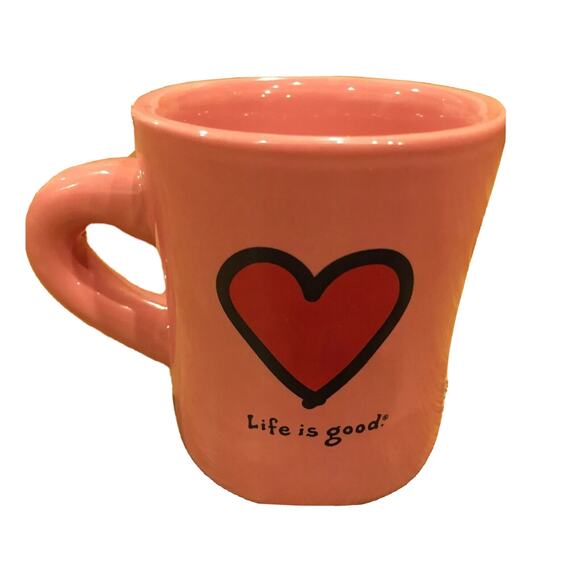 Life Is Good Other - LIFE IS GOOD Mug Red Heart Pink “Do What You Like. Like What You Do" Valentine's